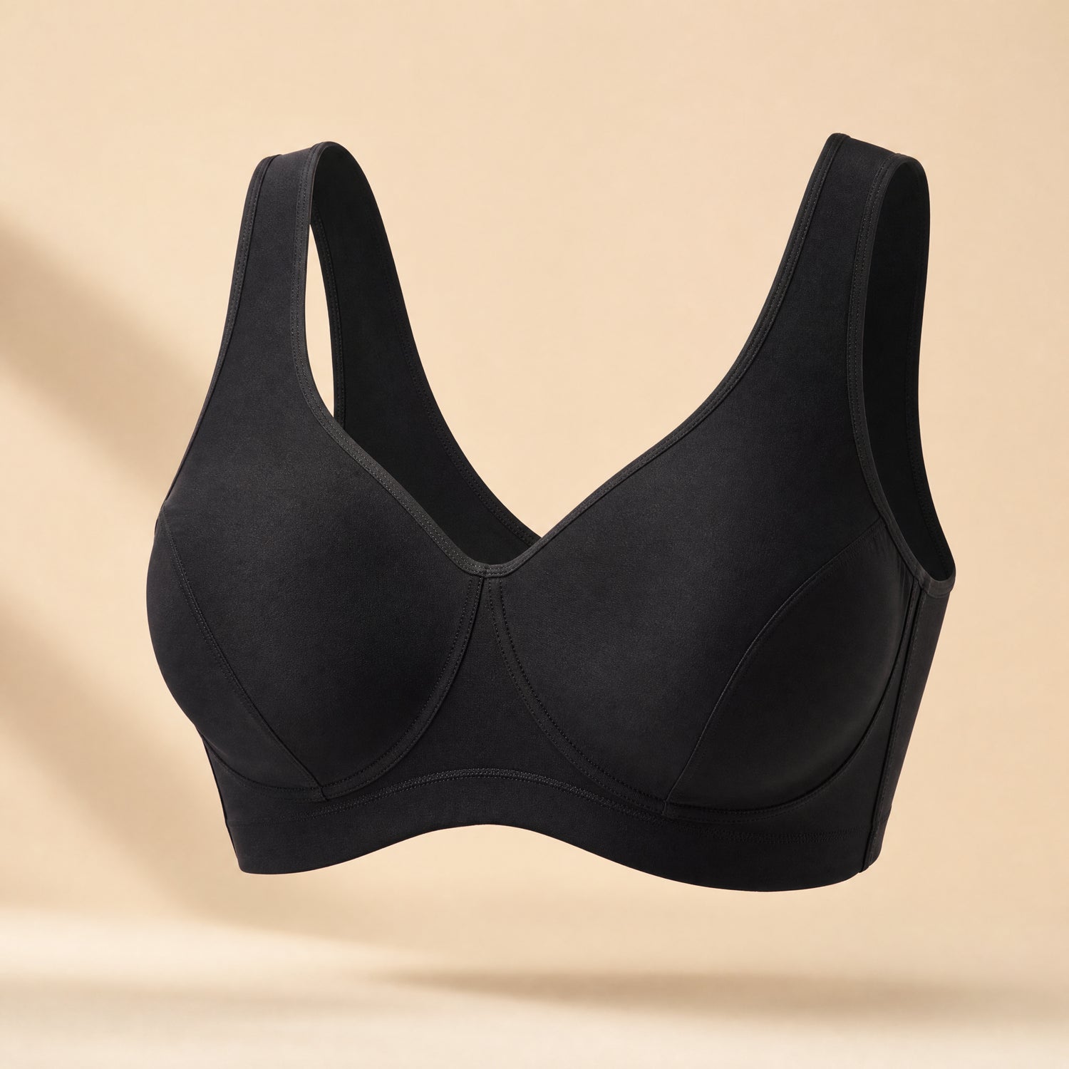 Black supportive wireless bra, Support collection