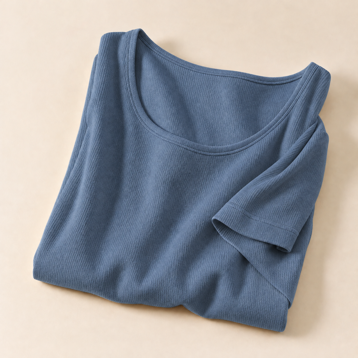 FeatherRib Modal Sleep Tee in Dusk Blue