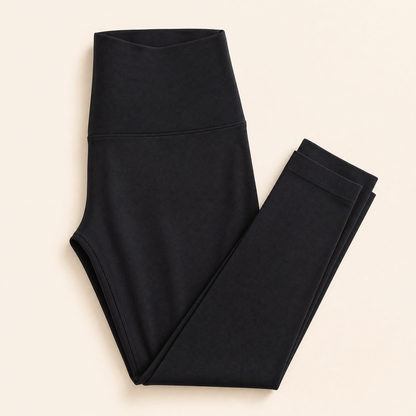 GentleFlex Supportive Legging in Black, studio photo on cream background